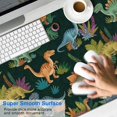 thumbnail image 2 of Long Mouse Pads for Desk,DarkGreen Cartoon Dinosaurs Jungle Desk Mats on Top Of Desks, Desk Mouse Pad Extra Large with 3mm Non-Slip Base and Stitched Edge for Gaming,Work,Home 47.3"x23.6", 2 of 5