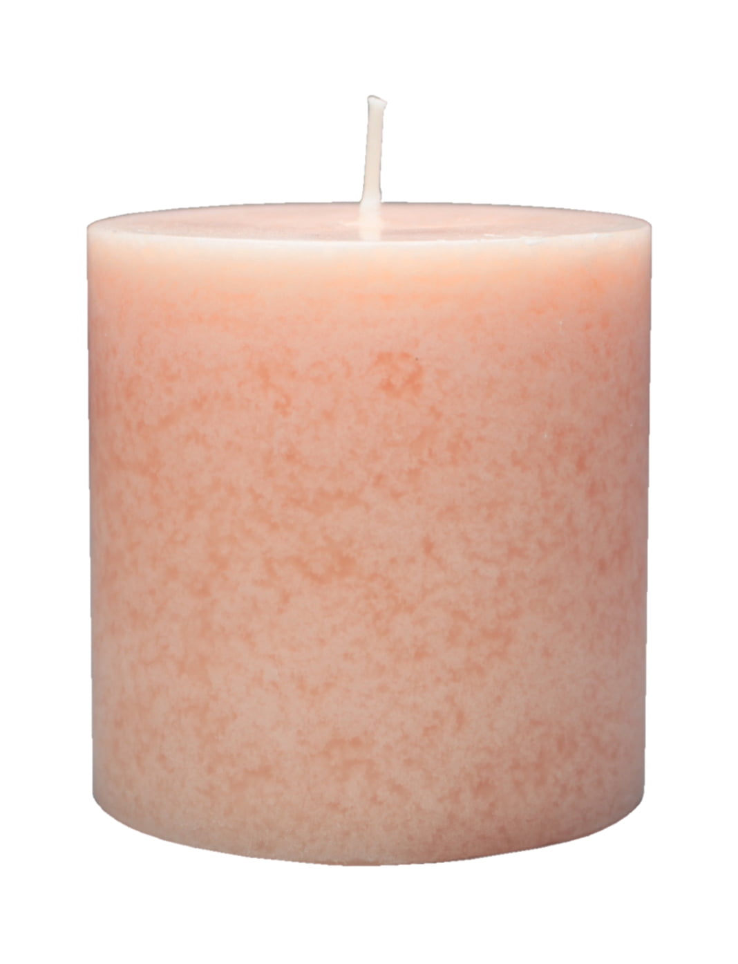 Mainstays Scented Mottled Pillar Candle, 3 x 3 inches, Pink, Peach & Mango