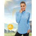 thumbnail image 2 of Shiqi-femmes UPF 50+ Manches Longues 1/4 Zip Pull Athlétique Randonnée Course Tops d'Entraînement, 2 of 4