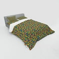 thumbnail image 3 of Geometric Duvet Cover Set, Colorful Cubes Funky Shapes in Various Tones Abstract Mosaic Tile Repetition, Bedding Set with Shams and Fitted Sheet, 3 Sizes, by Ambesonne, 3 of 3