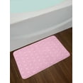 thumbnail image 2 of Pink Polka Dots Bath Mat, Brushed Little Round Shapes Big and Small Irregular Repetitive, Plush Bathroom Decor Mat with Non Slip Backing, 29.5" X 17.5", Pale Pink White, by Ambesonne, 2 of 2