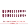 thumbnail image 3 of kurtrusly 1 Set Press on Nails Coffin Solid Color Detachable Extension Long Artificial Matte Wraps Full Cover Ballerina Salon DIY Type 7, 3 of 6