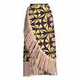 thumbnail image 2 of Bintarealwax African Skirt for Women Trendy Long Wrap Skirts Kente Print One Size Adjustable Tie Tassels Hem YF164, 2 of 5