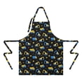 thumbnail image 2 of Cartoon Construction Vehicles Stars Black Apron-Garden Aprons for Women with Pockets-Cotton Linen Waterproof Kitchen Cooking Gardening Aprons Adjustable for Kitchen,Cooking,BBQ and Salon 33x27 Inch, 2 of 4