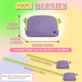 thumbnail image 4 of TINYAT Fanny Pack for Women 3 Zipper Pockets Waist Bag Waterproof Belt Bag Purse for Walking Shopping, 4 of 8
