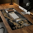 thumbnail image 2 of Golden Moon Desk Pad Black Desk Mat XXL Mouse Gaming Pads, Starry Sky Keyboard Pads Extra Large Desktop Computer Mats with Non-Slip Base & Stitched Edges, Vintage Office Decor 31.5" x 15.7", 2 of 13