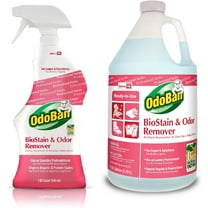 OdoBan Professional Ready-to-Use Biostain Cleaner and Odor Remover, 32 oz Spray and 1 Gallon
