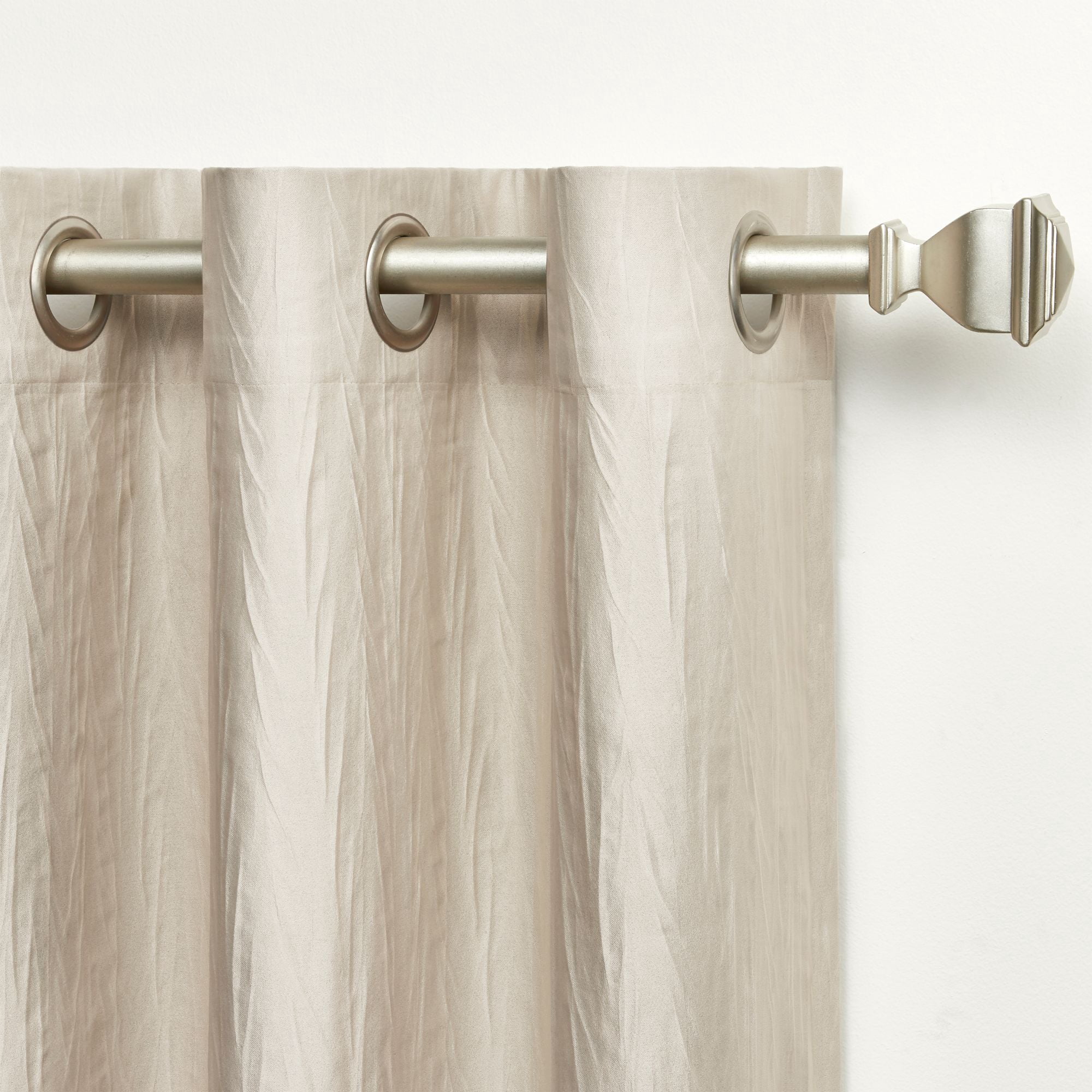 Exclusive Home Leia Room Darkening Blackout Grommet Top Curtain Panels, 50"x96", Sand, Set of 2