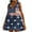 Blue#3, variant on Rollbacks & More Viikei Dresses for Women,New Women's Casual Loose V-neck Sleeveless Printed Short Dress Black S