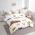 thumbnail image 3 of Manfei Pig Cow Rooster 7-Piece Twin Bedding Sets,Farmhouse Animal Bedding Comforter Set,Pumpkin Sunflower Breathable Sheet Sets,Ultra Soft Cartoon Room Decorative,Reversible, 3 of 7