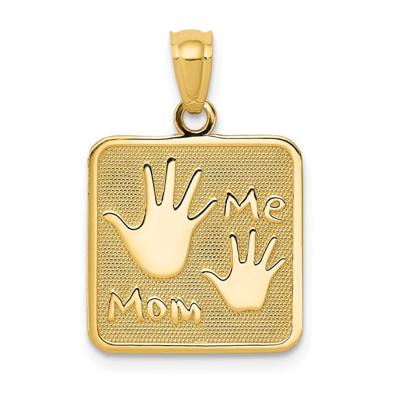 FB Jewels 14K Yellow Gold Mom & Me Hands Pendant