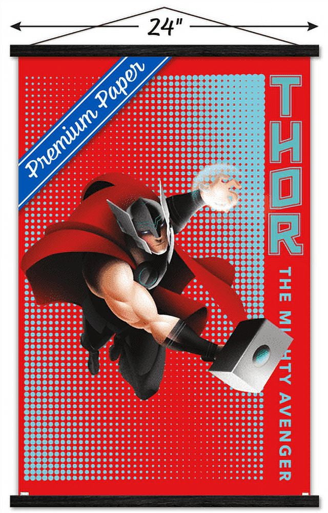 Marvel Shape of a Hero - Thor Wall Poster with Magnetic Frame, 22.375" x 34"