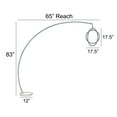 thumbnail image 3 of Lite Source Ls-83733 Monita 2 Light 81" Tall Led Arc Floor Lamp - Silver, 3 of 7