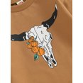 thumbnail image 3 of ZAXARRA Baby Girls Boys Fall Sweatshirts Rompers Pumpkin Cow Pattern Crewneck Long Sleeve Infant Fall Bodysuits, 3 of 7