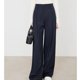 thumbnail image 4 of Pantalones de color caramelo de principios de primavera, pantalones de color plátano, pantalones de traje de estilo retro, cintura alta, casuales, anchos y sueltos., 4 of 5