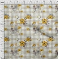 thumbnail image 3 of oneOone Velvet Yellow Fabric Floral Sewing Craft Projects Fabric Prints By Yard 58 Inch Wide, 3 of 5