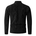 thumbnail image 7 of Kalauyu Mens Quarter-Zip Pullover Sweater Casual Mock Neck Cable Knitted Winter Warm Chunky Sweaters, 7 of 7