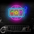 thumbnail image 2 of C-CRAFT Slot Machine Neon Led Lights 23 inch for Casino Bar Pub Decor, 2 of 5