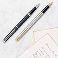 thumbnail image 6 of Waterman Hemisphere Fountain Pen | Gloss Black with 23k Gold Trim | Medium Nib | Blue Ink | Gift Box, 6 of 7