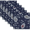 thumbnail image 6 of GZHJMY Paisley Flower Cloth Napkins Set of 6, Reusable Washable Polyester Dinner Napkins for Family, Restaurant, Wedding, Party Decor 20 x 20 Inch, 6 of 7
