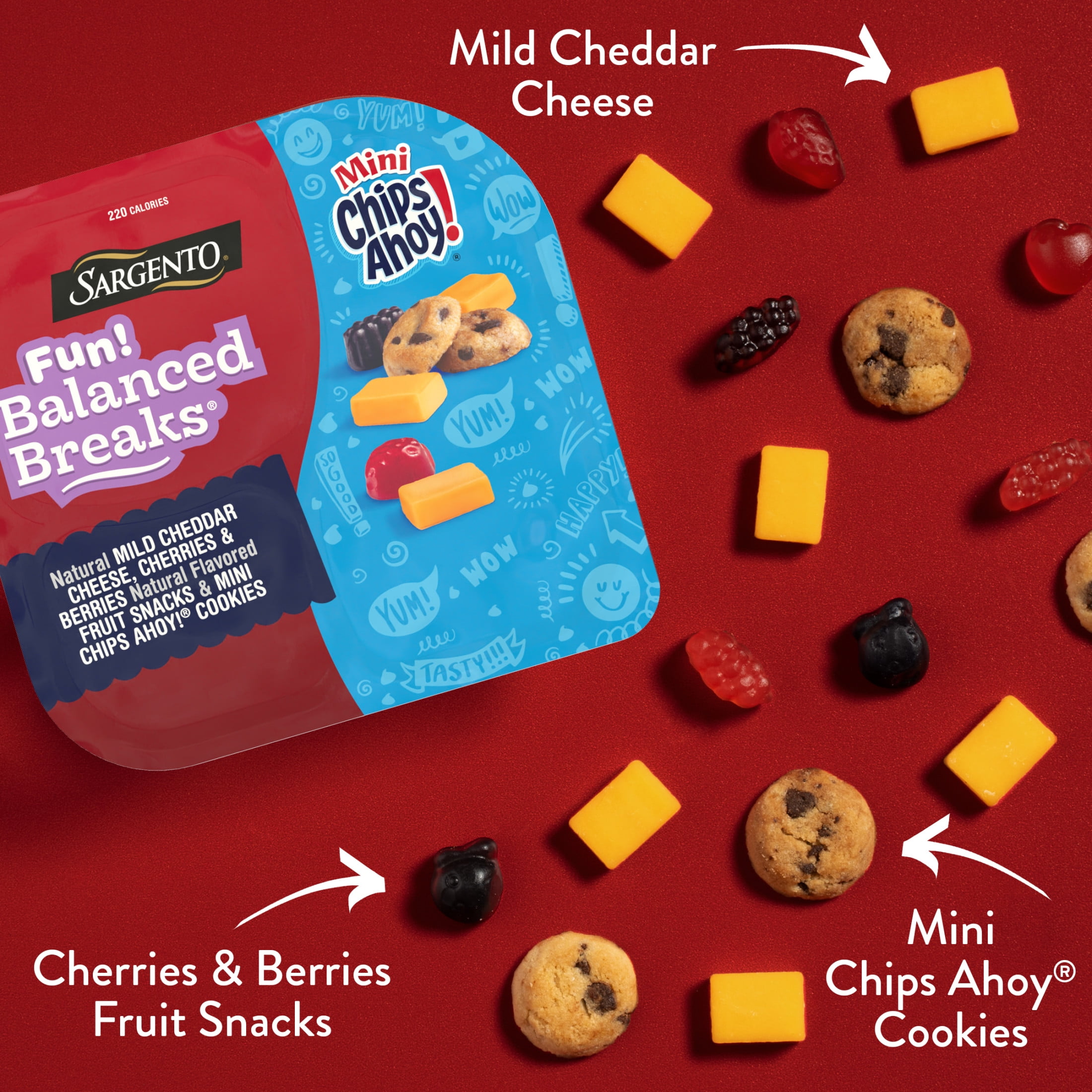 Sargento® Fun! Balanced Breaks® Mild Cheddar Cheese, Fruit Snacks & CHIPS AHOY!® Snack Kit