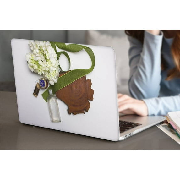 KSK KAISHEK for Newest MacBook Air 13 inch Case 2018 - 2022 Release Model A2337 m1 A2179 A1932, Plastic Hard Shell Case Cover + Black Keyboard Cover, Flower 1331