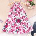 thumbnail image 2 of Toddler Girls Sleeveless Suspenders Flowers Prints Dresses Clothes Size 3-4T, 2 of 7