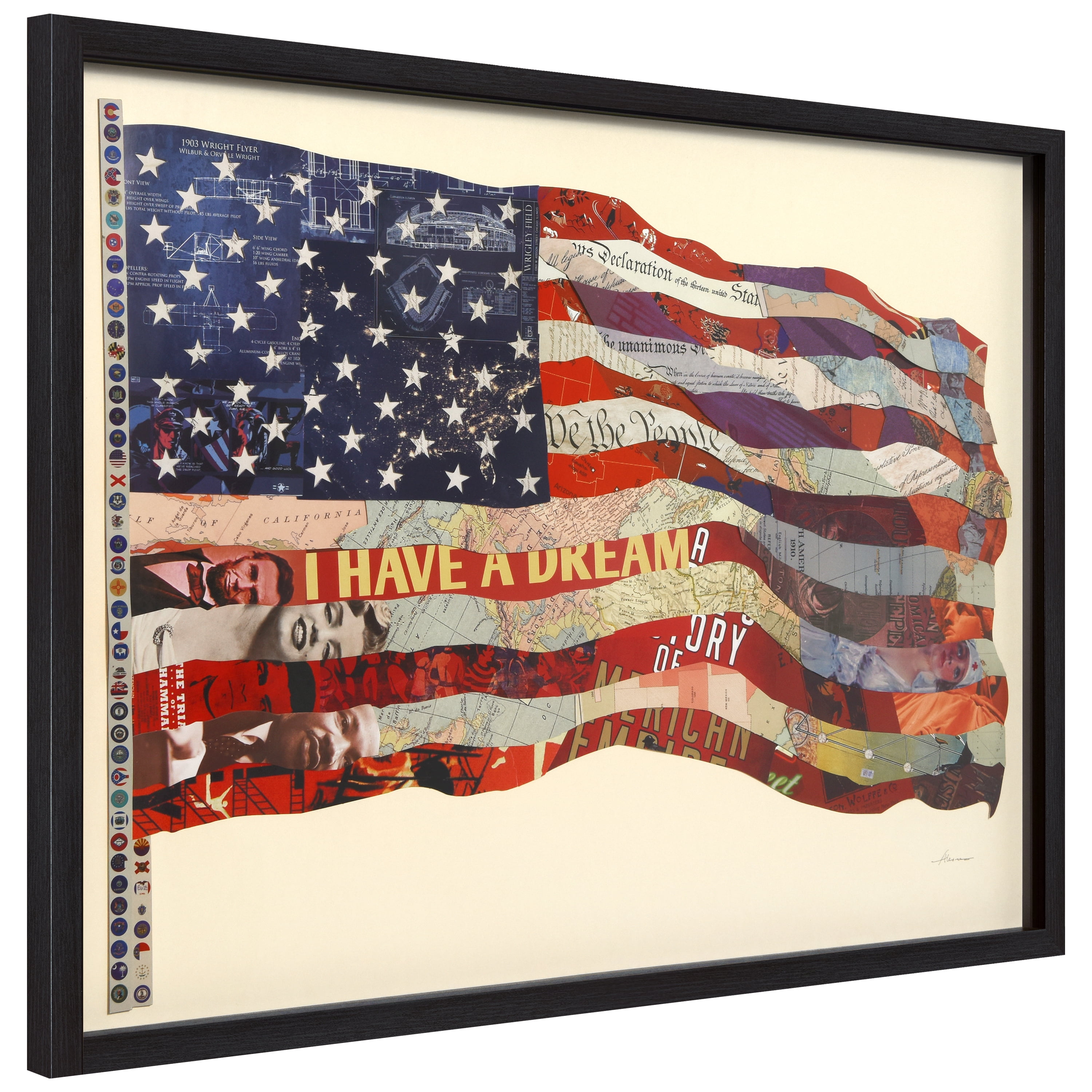 Direct Impact B Frameless Free Floating 40.00" x 30 in Framed Painting Art Prints, by Empire Art