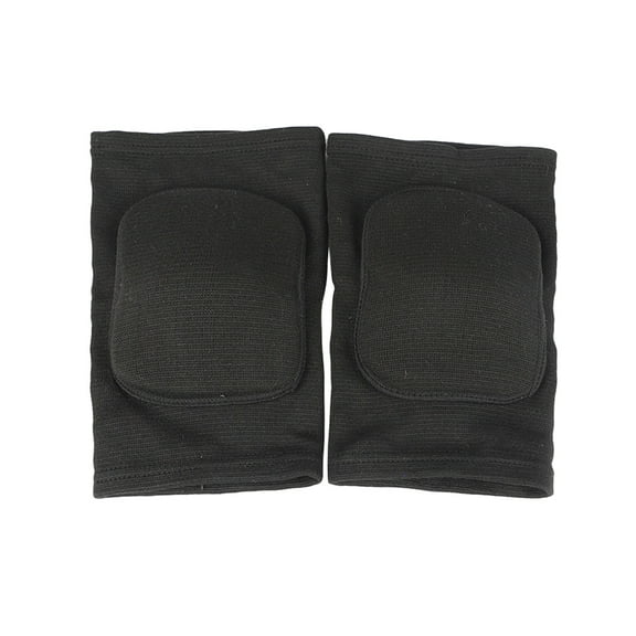 PBPBOX 2Pcs Black Gym Knee Pads Sponge Cushion Elastic Sleeve Safety Support for Tennis Training