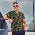thumbnail image 3 of Kdxio Camouflage Skulls Print Men's Short Sleeve Polo Shirt,Midweight Men's Shirt, 3 of 6