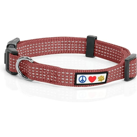 UPC: 0735255514957 | Pawtitas Reflective Dog Collar Adjustable for Extra Small Dogs – Marsala Collar