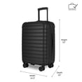 thumbnail image 3 of iFLY Fibertech 3.0 Matte Expandable Hardside Spinner 2-Piece Luggage Set, 20" Carry-On & 28" Checked Suitcase, Black, 3 of 9