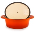 thumbnail image 3 of BergHOFF Neo 5pc Cast Iron Dutch Oven Set with 10" Fry Pan, 3qt. & 5qt., Orange, 3 of 8