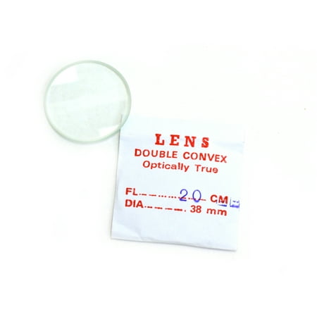 Eisco Labs Glass Lenses - Double Convex, dia 38mm, focal length