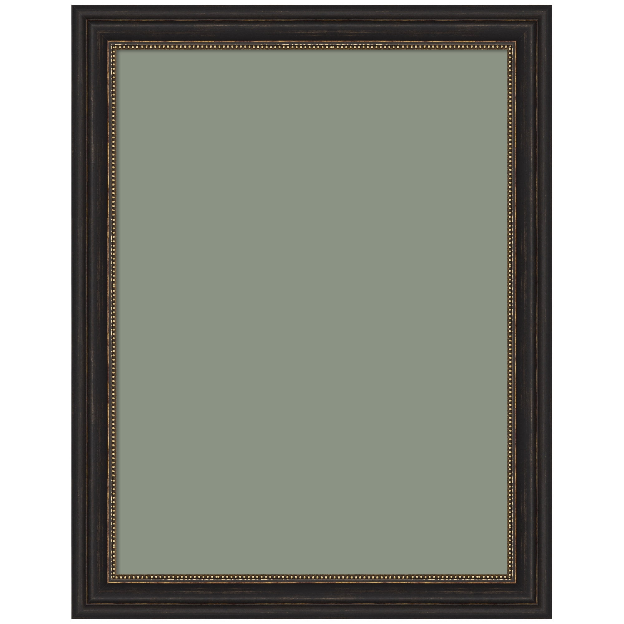 Kate and Laurel Framed Fabric Pinboard 22 x 28,  Printed Linen Decorative Bulletin Board for Use as a Vision Board or Wall Organization, Accent Bronze Narrow Frame