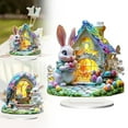 thumbnail image 2 of Easter Decorations Clearance! Easter Ornament Easter 2D Flat Acrylic Decorations Easter Eggs Bunny Desktop Decor Ornament Crafts Easter Cute Ornament Glass Room Acrylic Desktop Decoration Ornamen, 2 of 8