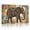 D, variant on XaaKee Canvas Art Prints Tribal Elephant Geometric Sun Background Painting Modern Canvas Prints Wall Art Inner Framed 18*12Inch