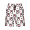 thumbnail image 6 of KLL Gnomes and Hearts Men's Casual Summer Beach Shorts Hawaiian Shorts with Pockets-Small, 6 of 6