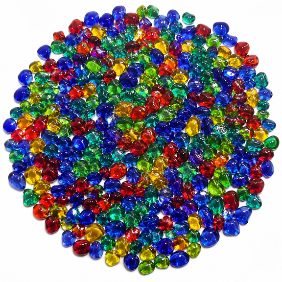 350g (0.77LB) Mixed Color Sea Glass Pebbles Irregular Smooth Glass Stones for Aquarium Rocks Vase Fillers DIY Crafts Plant Pots Home Decor Polished Decorative Glass Gems