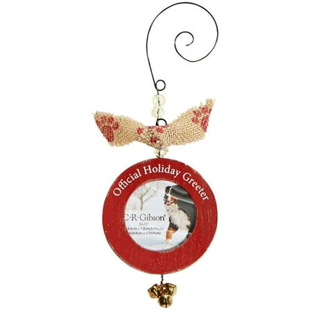 Gibson Photo - C.R. Gibson Santa Paws Christmas Photo Frame Ornament, Holiday Greeter