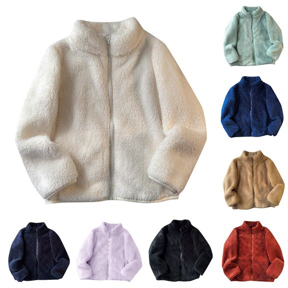 Liyamei Kids Two Tone Jacket with Stand Collar for Winter Mid Length Warmth Size 2-3 Years