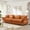 Orange, variant on 125'' Modular Sectional Sofa, Sailing Design 3 Seater Sofa with Storage, Modern Deep Seat Sofa with Throw Pillows & Upholstered Seat Cushion, for Living Room Bedroom Apartment, Orange
