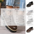 thumbnail image 5 of Wensltd Women British Style Loafers Solid Color Round Toe Chunky Shoes Women Wide Width Shoes, 5 of 9