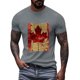 thumbnail image 4 of Camisas de Manga Corta para las Mujeres Impresión de Manga Corta Cuello Redondo, Camisa Casual de Poliéster para las Mujeres, Lavado de Manos, 4 of 8