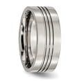 thumbnail image 3 of Auriga Fine Jewelry Titanium 9mm Grooved Band for Men Size 8.5, 3 of 6