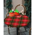 thumbnail image 3 of Christmas Fitted Tablecloth Round Table Cover, Buffalo Plaid Elastic Edged Table Cloth, Classic Tartan Waterproof Kitchen Dining Room Tablecloths Fits 36"-44" Tables, 3 of 6
