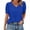 Royal Blue-XL, variant on Royal Blue Blouse With Puff Sleeves And Button Cuffs Casual Top