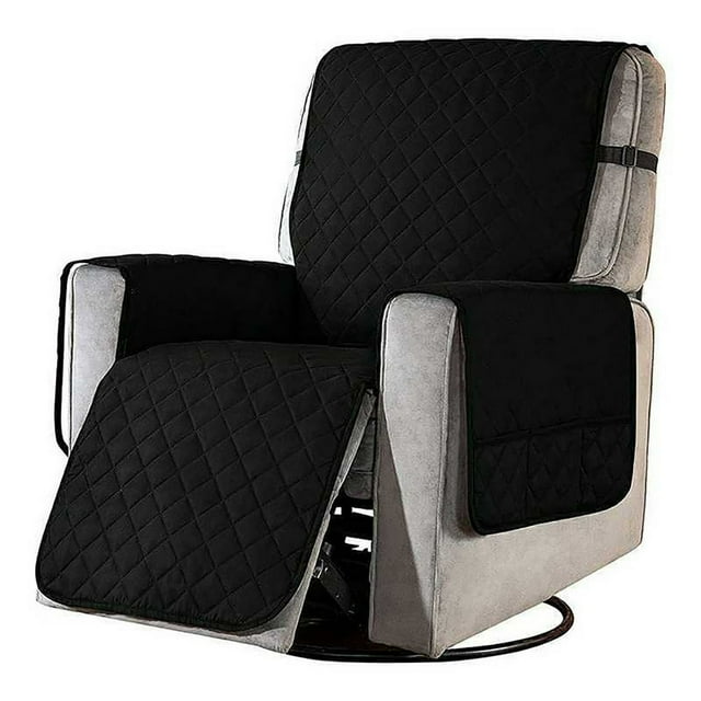 Housse de Sofa 2024 Réversible pour Fauteuil Inclinable, Housse Imperméable avec Poches Latérales, Protège-Fauteuil Inclinable Lavable avec Sangles Élastiques pour Enfants, Chien, Beige