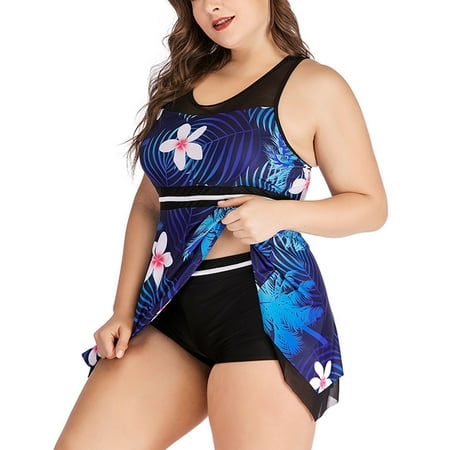 

Cathalem 36ddd Swimsuit Women Plus Size Print Swimjupmsuit Swimsuit Beachwear Padded Swimwear Sports Bra Swimsuit Top Underwear Blue XX-Large