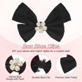 thumbnail image 2 of 2-Pack Bow Shoe Clips, Satin Elegant Detachable Buckle Bridal Heels Accessories with Pearl Rhinestone for Wedding, 2 of 5